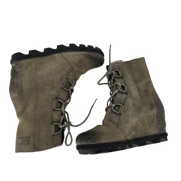 Sorel Joan Of Arctic Wedge II Boots Quarry Slate Gray Size 7 - Picture 4 of 16